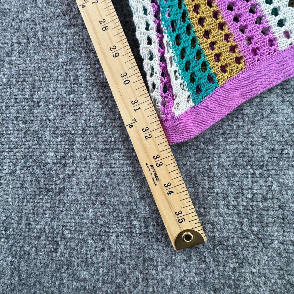 Crochet Striped Flare Beach Pants Hurley Small Multicolor High Rise Boho - Picture 9 of 12